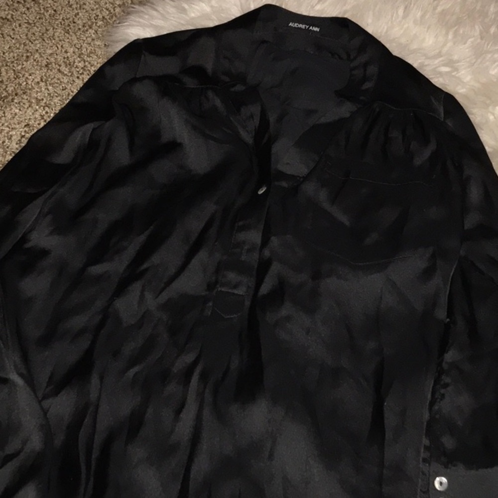 Black silk top